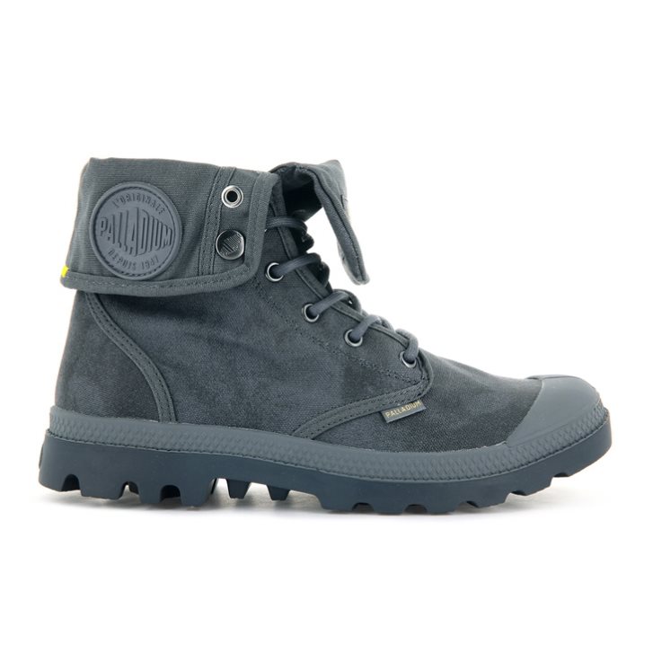 Palladium Pampa Baggy WAX Men\'s Boots Grey | UK M489-STU